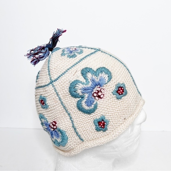 Vintage Little Journey Chicago Floral Knit Hat - Picture 1 of 4